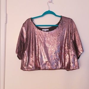 Sequin Crop Top 3X